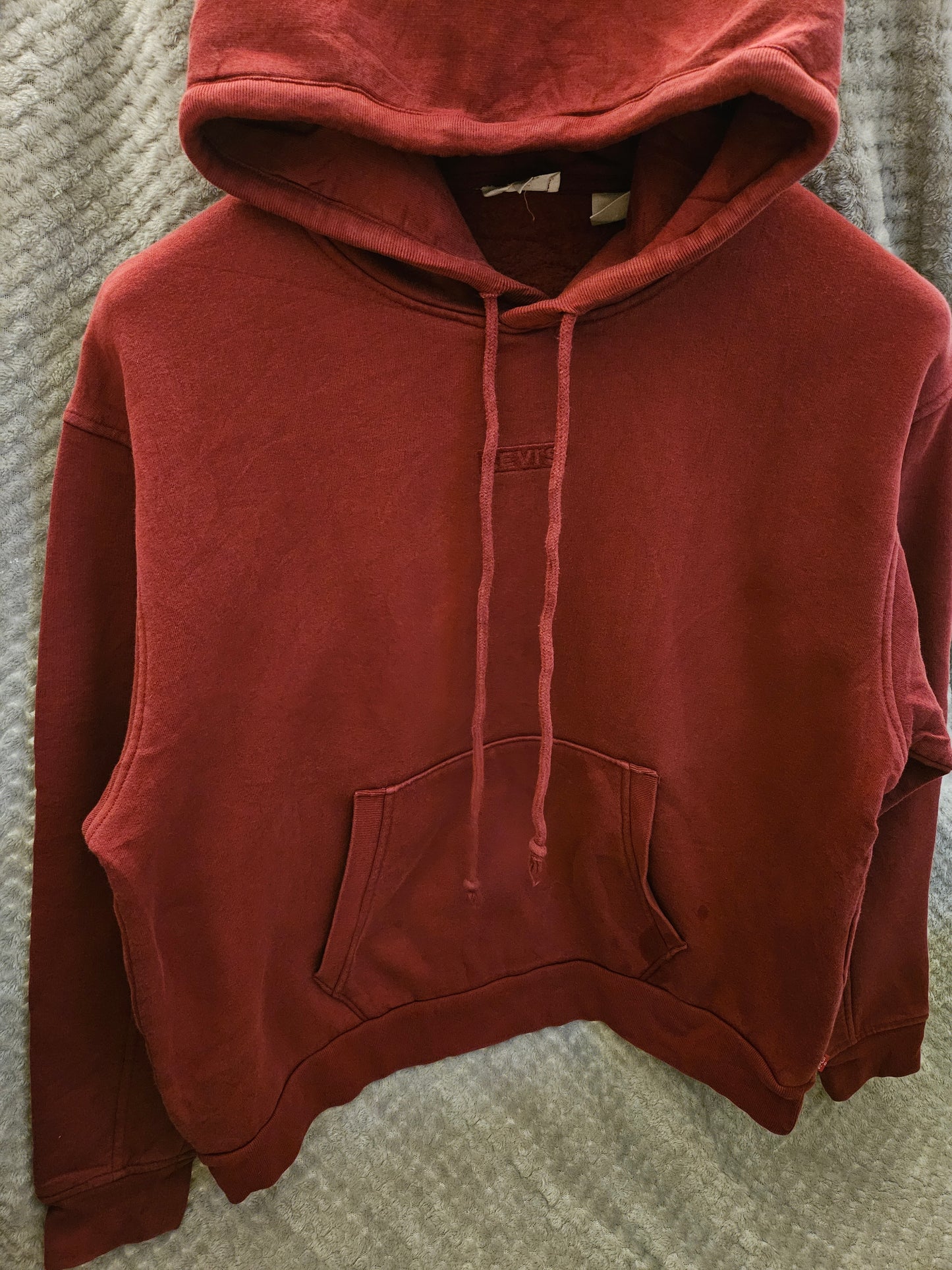 Womens burgandy vintage levis's pullover hoodie sweatshirt medium