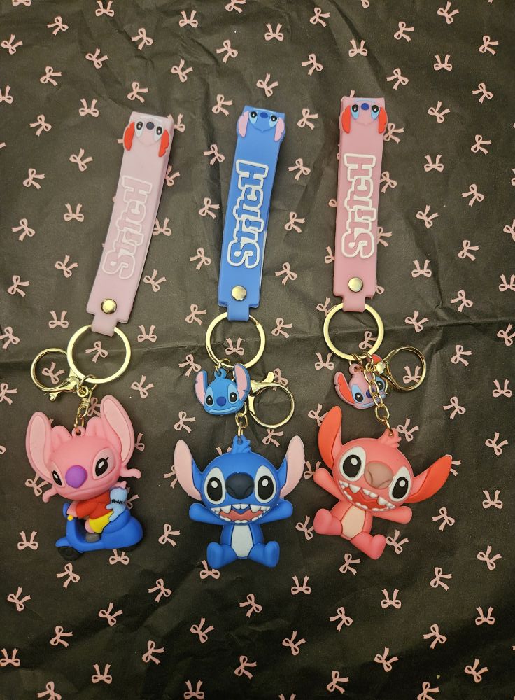 Bundle of 3 Stitch Wristlet Keyrings